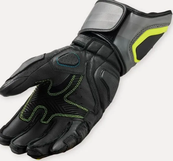 REV'IT Quantum 3 Gloves Grey/Neon Yellow> Motorhandschoenen