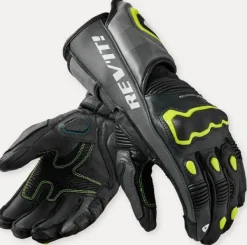 REV'IT Quantum 3 Gloves Grey/Neon Yellow> Motorhandschoenen