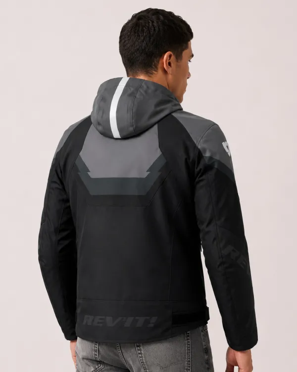 REV'IT Quantum 3 H2O Motorjas Black/Grey> Motorjassen
