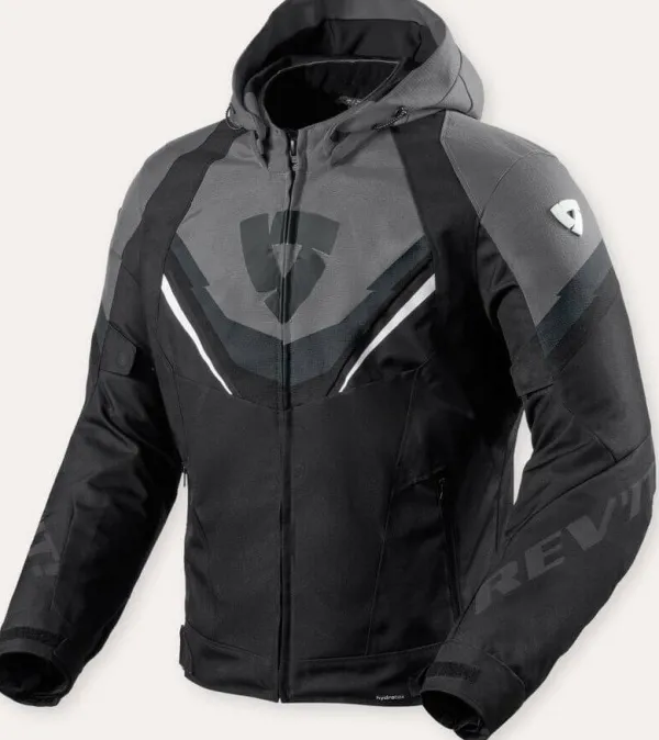 REV'IT Quantum 3 H2O Motorjas Black/Grey> Motorjassen