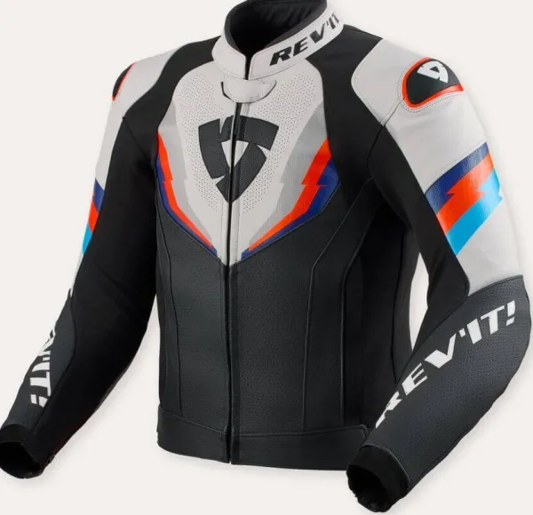 REV'IT Quantum 3 Motorjas Black/Light Grey> Motorjassen