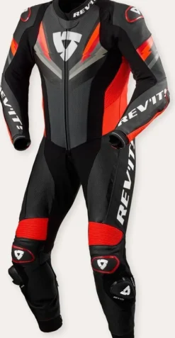 REV'IT Quantum 3 One Piece Anthracite/Neon Red> Motorpakken
