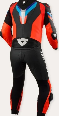 REV'IT Quantum 3 One Piece Neon Red/Black> Motorpakken