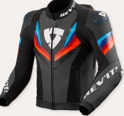 REV'IT Quantum 3 Pro Motorjas Black/Blue> Motorjassen