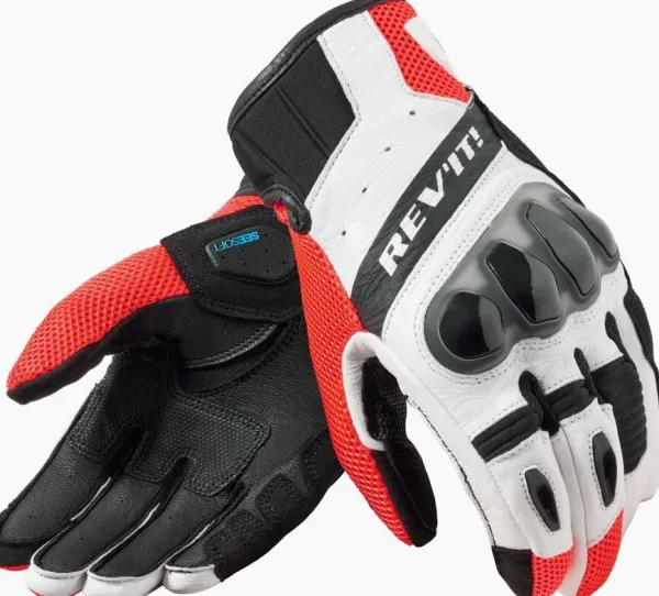 REV'IT Ritmo Gloves Black/Neon Red> Motorhandschoenen