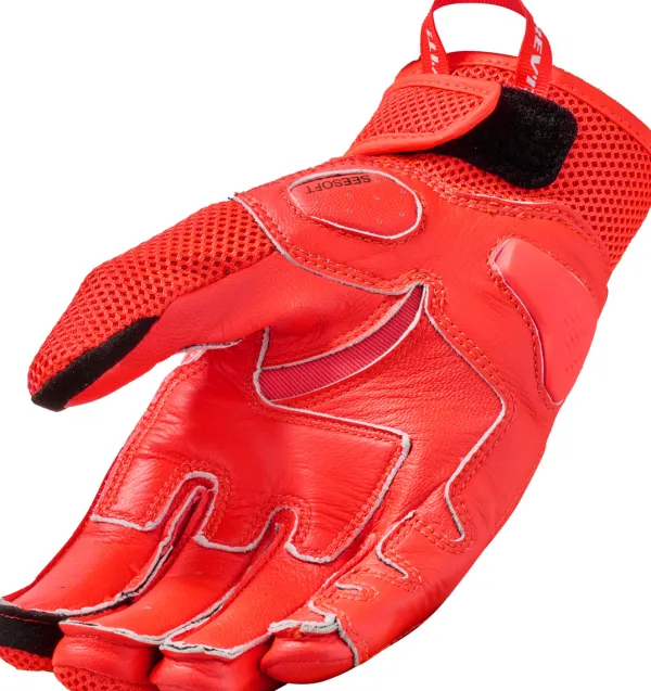 REV'IT Ritmo Gloves Neon Red/Black> Motorhandschoenen