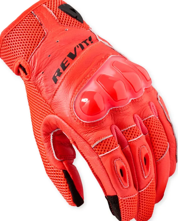REV'IT Ritmo Gloves Neon Red/Black> Motorhandschoenen