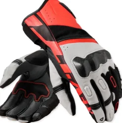 REV'IT RSR 5 Gloves White/Neon Red> Motorhandschoenen