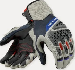 REV'IT Sand 5 Gloves Silver/Red> Motorhandschoenen