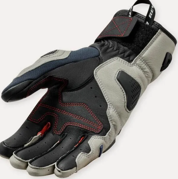 REV'IT Sand 5 Gloves Silver/Red> Motorhandschoenen