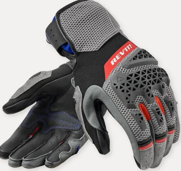 REV'IT Sand 5 Ladies Gloves Grey/Red> Motorhandschoenen