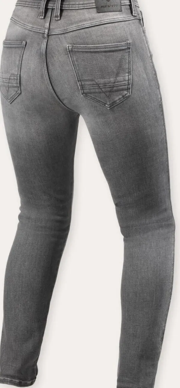 REV'IT Shelby 3 Skinny Ladies Motorjeans Medium Grey Used> Motorjeans