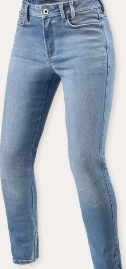 REV'IT Shelby 3 Skinny Ladies Motorjeans Light Blue Vintage> Motorjeans