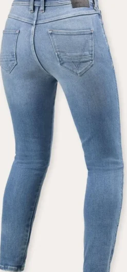 REV'IT Shelby 3 Skinny Ladies Motorjeans Light Blue Vintage> Motorjeans