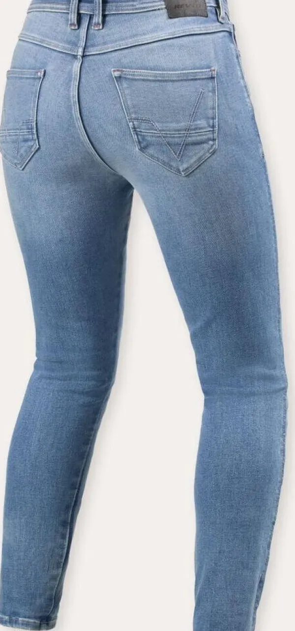 REV'IT Shelby 3 Skinny Ladies Motorjeans Light Blue Vintage> Motorjeans