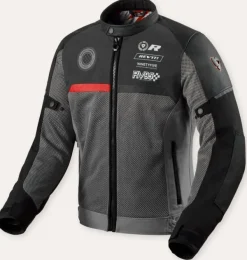REV'IT Swiftblade Motorjas Black/Red> Motorjassen