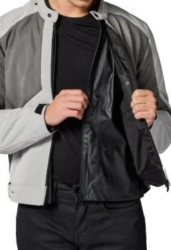 REV'IT Torque 3 H2O Motorjas Light Grey/Red><noscript><img width=