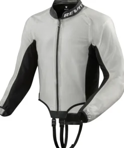 REV'IT Trackmaster H2O RainJacket Transparent/Black> Regenkleding