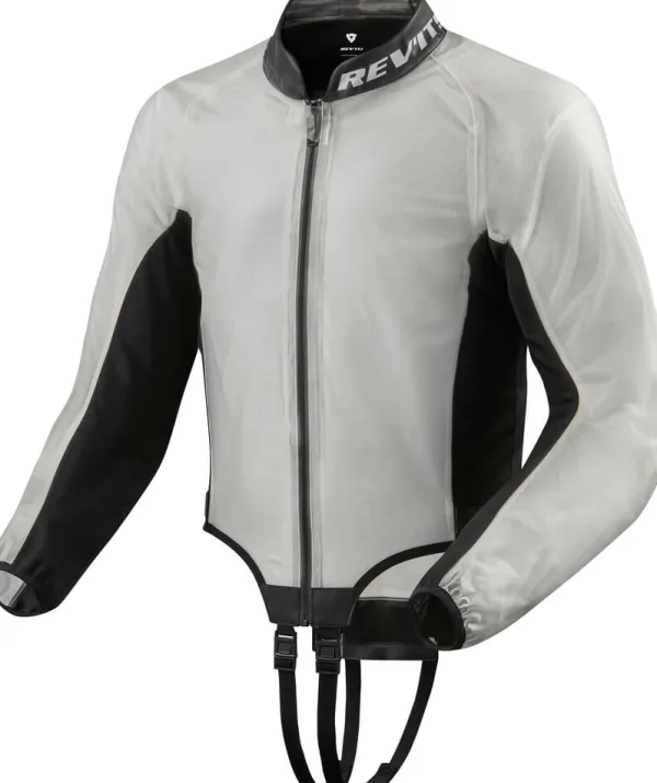 REV'IT Trackmaster H2O RainJacket Transparent/Black> Regenkleding