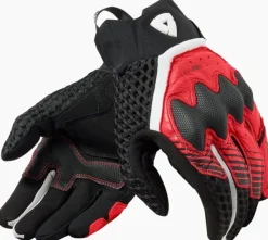 REV'IT Veloz Gloves Black/Red> Motorhandschoenen