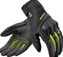 REV'IT Volcano Ladies Gloves Black/Neon Yellow> Motorhandschoenen