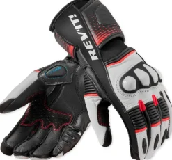 REV'IT Xena 4 Ladies Gloves White/Neon Red> Motorhandschoenen