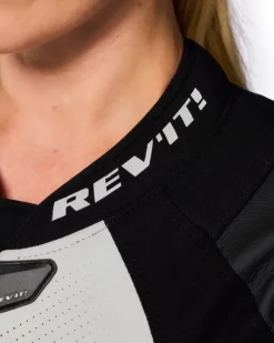 REV'IT Xena 4 Ladies Motorjas One Piece White/Neon Red><noscript><img width=