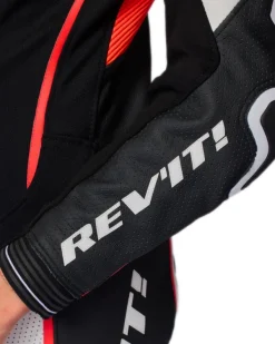 REV'IT Xena 4 Ladies Motorjas One Piece White/Neon Red><noscript><img width=