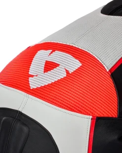 REV'IT Xena 4 Ladies Motorjas One Piece White/Neon Red><noscript><img width=
