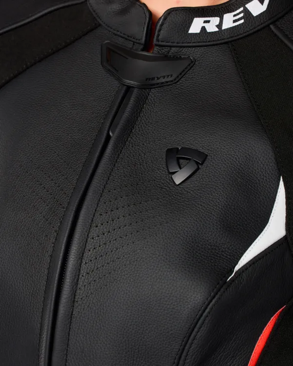 REV'IT Xena 4 Ladies Motorjas White/Neon Red> Motorjassen