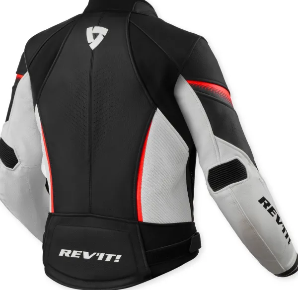 REV'IT Xena 4 Ladies Motorjas White/Neon Red> Motorjassen