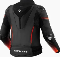 REV'IT Xena 4 Pro Ladies Motorjas Black/Neon Red> Motorjassen