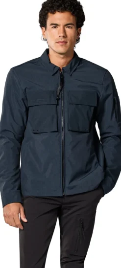 REV'IT Yaletown Motorjas Overshirt Dark Blue><noscript><img width=