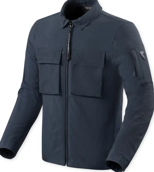 REV'IT Yaletown Motorjas Overshirt Dark Blue> Motorjassen
