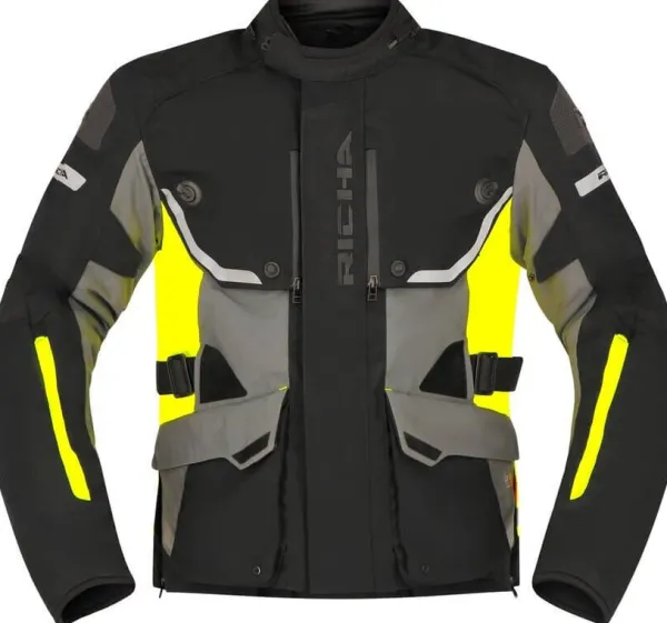 Richa Infinity 3 Pro Motorjas Black/Yellow 1650> Motorjassen