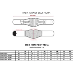 Richa Kidney Belt Black 100> Niergordels