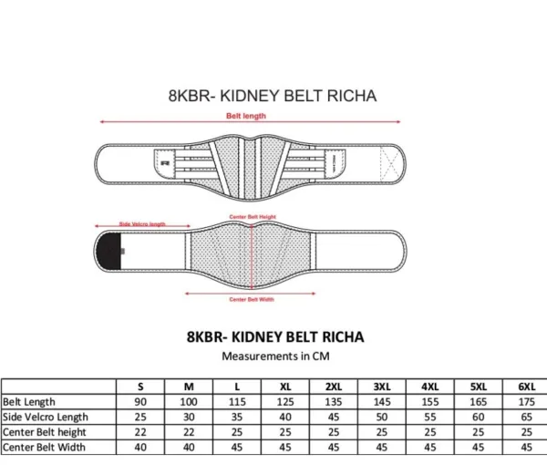 Richa Kidney Belt Black 100> Niergordels