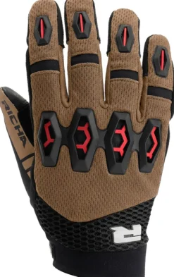 Richa R-Mx Gloves Brown/Red> Motorhandschoenen