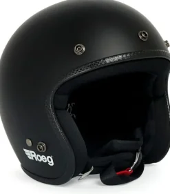 Roeg Jett Matte Black> Retro Helmen|Jethelmen