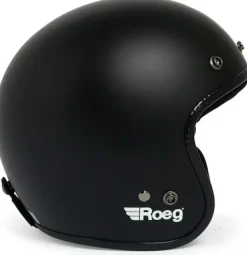 Roeg Jett Matte Black> Retro Helmen|Jethelmen