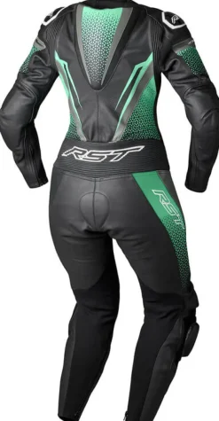 RST Suit TracTech Evo 5 Ladies Leather Suit Black/Aqua/Grey> Motorpakken