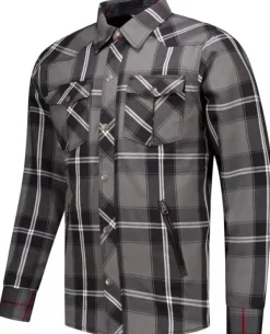 Rusty Stitches Neil-25 Motorjas Grey-White-Black> Motorjassen