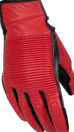 Rusty Stitches Stella Ladies Gloves Wine Red/Black> Motorhandschoenen