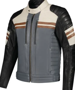 Rusty Stitches Steve Motorjas Black/Beig/Grey/Maro 934> Motorjassen
