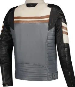 Rusty Stitches Steve Motorjas Black/Beig/Grey/Maro 934> Motorjassen