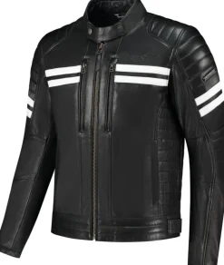 Rusty Stitches Steve Motorjas Black/White 104> Motorjassen