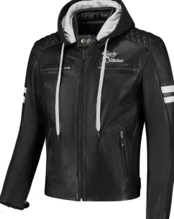 Rusty Stitches Super Jari Hooded V2 Motorjas Black/White 104> Motorjassen