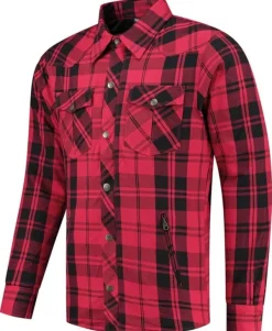Rusty Stitches Super Neil-25 Motorjas Red-Black> Motorjassen