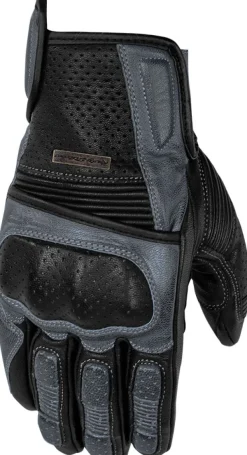 Rusty Stitches Zeke Gloves Black-Grey 219> Motorhandschoenen