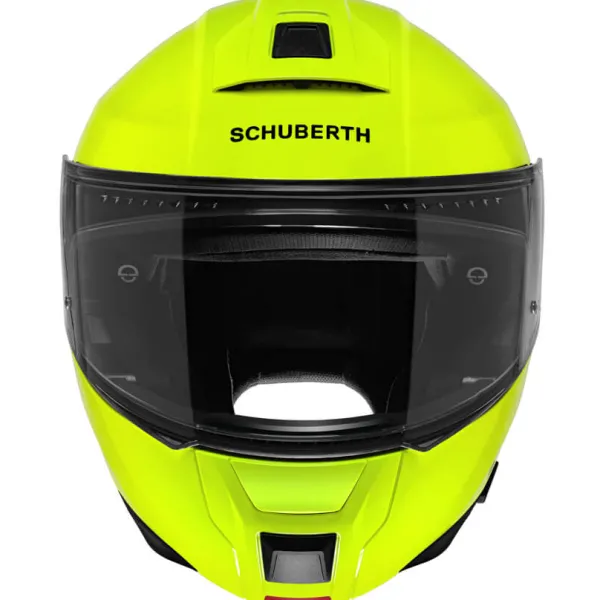Schuberth C5 Fluo Yellow 707> Systeemhelmen|Helmen Met Zonnevizier